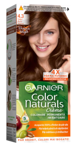 Garnier Color Naturals Vopsea de Par Permanenta cu Amoniac, 4.3 Saten Auriu, 110 ml