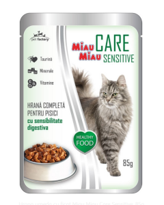 Miau Miau Care Sensitive Hrana umeda pentru pisici cu ficat, plic 85g