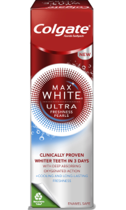 Pasta de dinti Colgate Max White Ultra Freshness Pearls pentru albire, 50 ml 