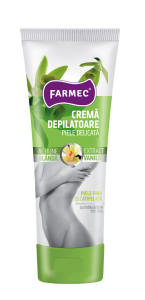 Farmec Crema depilatoare pentru piele sensibila, Vanilie, 150 ml