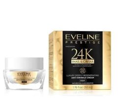 Eveline 24K Snail&Caviar Crema pentru Fata de Noapte, 50 ml