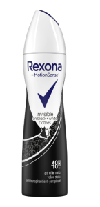 Deodorant antiperspirant spray Rexona Invisible Black&White, 150 ml