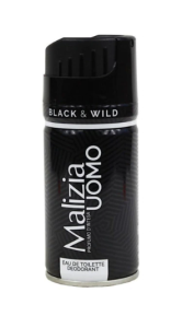 Deodorant pentru barbati black and wild Malizia 150 ml