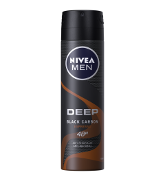 Nivea Men Deep Antiperspirant Deo Black Carbon Espresso, 150 ml