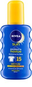 NIVEA SUN Spray pentru bronzat Protect & Moisture SPF 15, 200ml