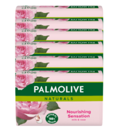 Sapun solid Palmolive Naturals Milk & Rose, 6 buc x 90 g