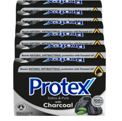 Sapun solid Protex Detox & Pure Charcoal, 6 buc x 90 g