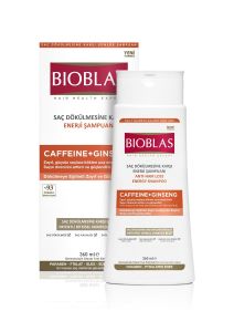 Bioblas Sampon Anticadere Cafeina+ Ginseng, pentru par fragil, 360 ml