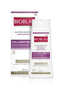Bioblas Sampon Anticadere Colage + Keratina, pentru par subtire, 360 ml + 115ml Cadou