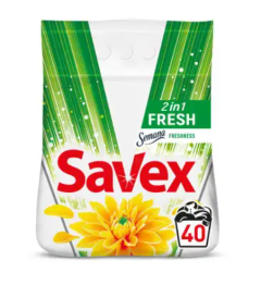 Savex 2in1 Fresh Detergent Pudra, 4 kg, 40 spalari