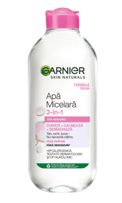 Garnier Skin Naturals Apa micelara pentru ten sensibil, 400 ml