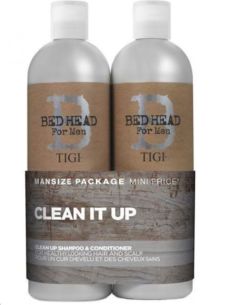 Set Cadou BED HEAD Tigi Clean It UP for Men Sampon +Balsam 750ml