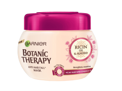 Botanic Therapy Masca de par Ricin Oil & Almond pentru par cu tendinta de cadere, 300 ml
