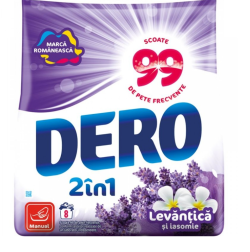 Detergent Manual Dero 2in1 Levantica 400g, 8 spalari