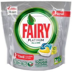 Fairy Platinum All In One, detergent de vase capsule, 10buc