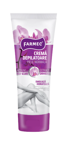 Farmec Crema depilatoare pentru piele normala, Orhidee, 150 ml