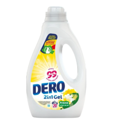 DERO  detergent lichid 2in1 Frezie si Iasomie 1L, 20 spalari