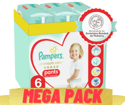 MEGA PACK Pampers Scutece Pants Premium Care Nr. 6, 15+ kg, 93 bucati