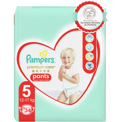 Scutece Pants Premium Care Nr. 5, 12-17 kg, 34 bucati, Pampers