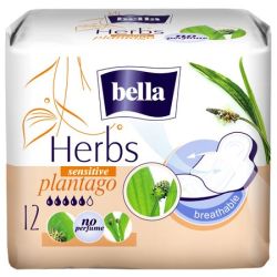 Bella absorbante Herbs Sensitive Plantago 12buc