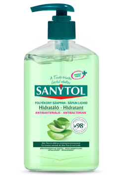 Sapun lichid antibacterian Sanytol cu Aloe Vera si Ceai Verde, 250 ml