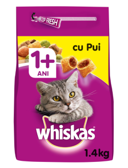 Whiskas Hrana uscata pentru pisici cu pui, 1.4Kg, 1+ ani